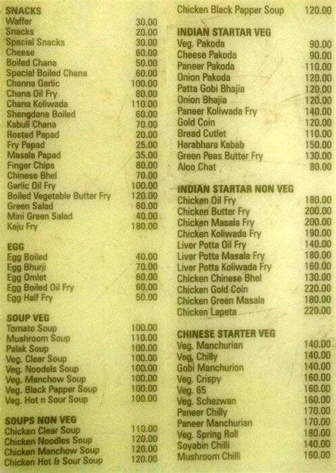 Turning Point Menu, Menu for Turning Point, Naupada, Thane West, Mumbai ...