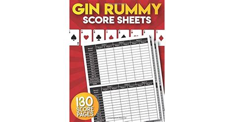 Gin Rummy Score Sheets 130 Large Gin Rummy Score Pads By Benpluto