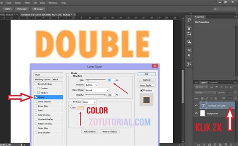 Tutorial Membuat Double Garis Outline Di Photoshop Garis Ganda