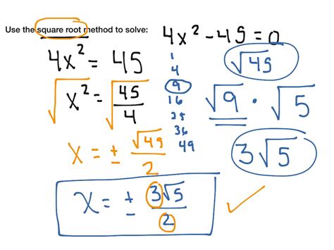 Solving Quadratic Equations With Square Roots Burgerbooy