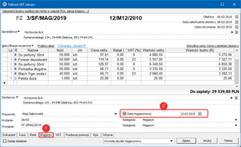 Subiekt Gt Jak Zmien Dat Magazynow Na Automatycznym Pz Do Faktury