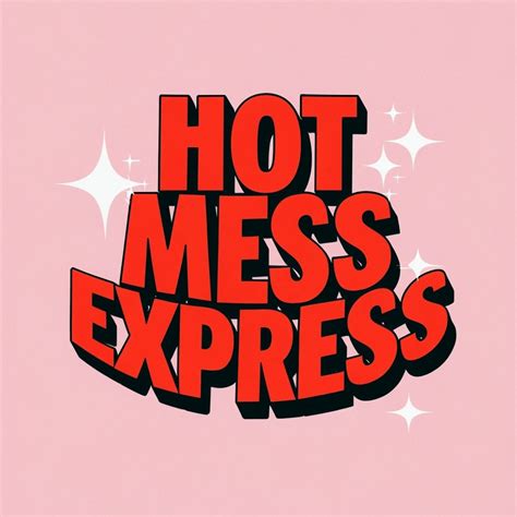 Bold Hot Mess Express Retro Text Design T Shirt Playground