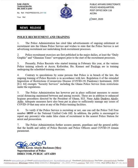 Scam Ghana Police Service Starts 20202021 Recruitment Ghana Fact