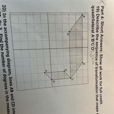 Free Describe The Sequence Of Transformation That Maps Quadrilateral