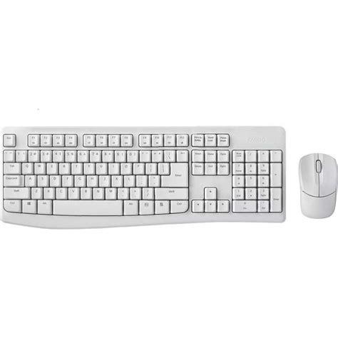 Rapoo Wireless Optical Mouse Keyboard Combo White X1800 Pro 2 4GHz