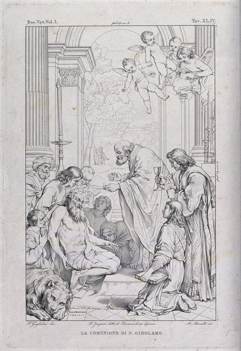 Saint Jerome Engraving By A Mannelli After P Guglielmi After D