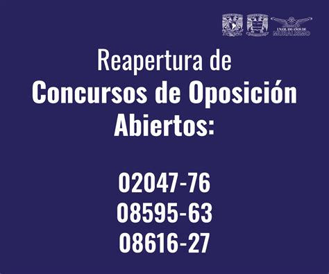 FCPyS UNAM on Twitter Reapertura de Concursos de Oposición Abiertos