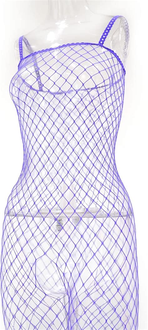 Amazon chu U chu Lingerie Collection フィッシュネットボディストッキング FBS 004 パープル