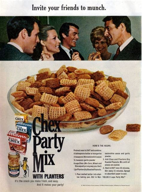 An Old Advertisement For Chex Party Mix