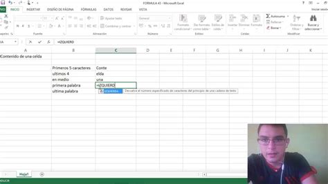 Funcion Extrae En Excel Youtube