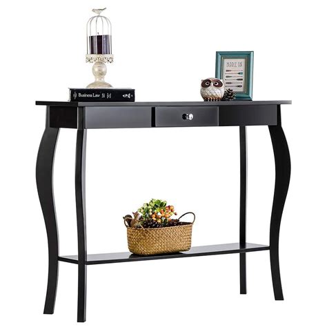 ChooChoo Narrow Console Table With Drawer Chic Accent Sofa Entryway