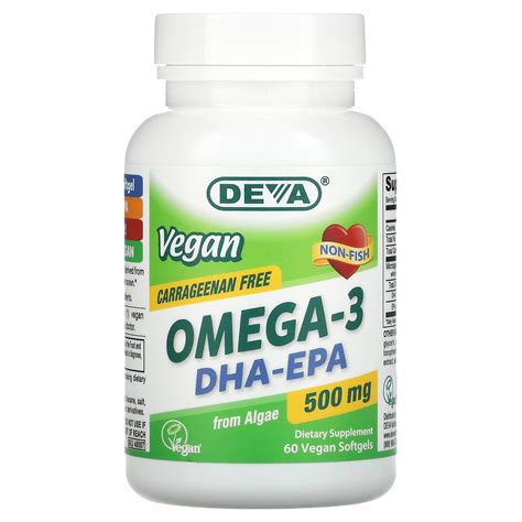 Deva Mega Vegano Dha Epa Mg C Psulas Softgel Veganas