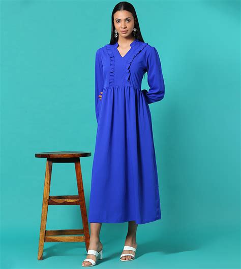 Buy His And Hers A Line Midi Dress In Blue 6thstreet Uae