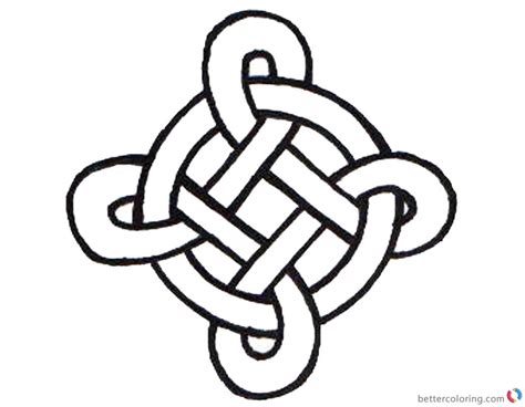 Celtic Knot Coloring Pages Simple Template Free Printable Coloring Pages