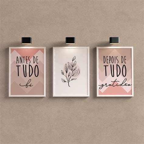 Conjunto Quadros Decorativos Antes De Tudo F X Elo