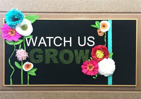 School Bulletin Board “watch Us Grow”