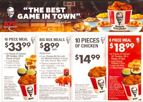 KFC Kentucky Fried Chicken Coupon Book - Expires 05/06/2024