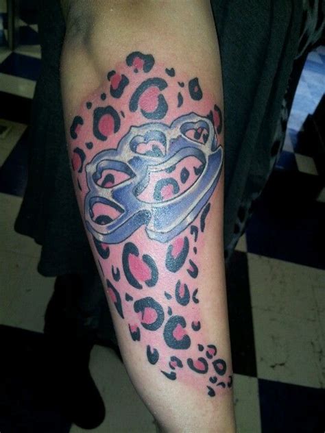 Cheetah Print W Brass Knuckles My Fresh New Tattoo Tattoo Ink I Love It I Get So Many