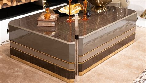 Casa Padrino Luxury Coffee Table Set Of Brown Gray Gold Luxury