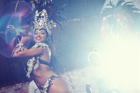 They Live To Perform Two Beautiful Samba Dancers Performing Stock