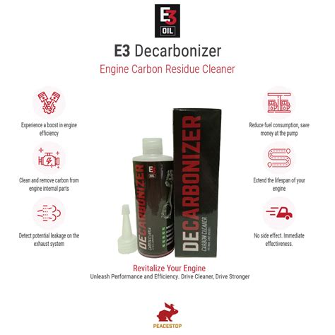 E Decarbonizer Engine Carbon Residue Cleaner Decarbon Boost Efficiency