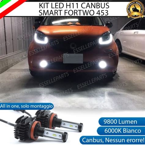 Luci Fendinebbia H Led Cob Lumen Con Lente Frontale Smart Fortwo Iii