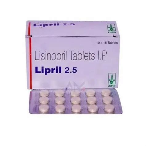 Lisinopril 2.5 mg, Tablet, Packaging Size: Pack Of 100 at ₹ 275/stripe ...