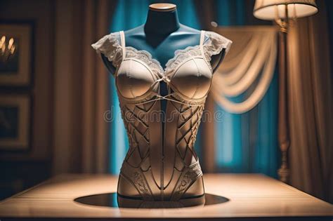 Sensual Lingerie On A Mannequin Ai Generative Stock Illustration Illustration Of Model Woman