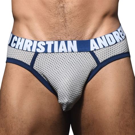 Andrew Christian Slip Almost Naked Gym Mesh Gris INDERWEAR
