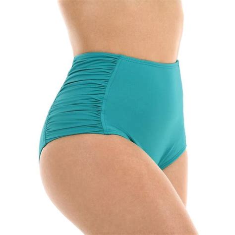 Calcinha De Biquini Hot Pant Avulsa Cintura Alta E Lateral Larga Franzida Sunkini Retr Moda