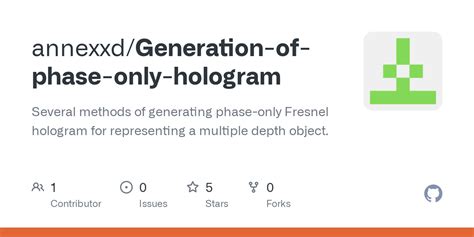 GitHub Annexxd Generation Of Phase Only Hologram Several Methods Of