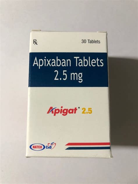 Apixaban 25 Mg Tablets Natco Pharma Prescription At Rs 720box In Mumbai