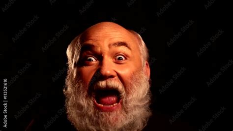 Facial Expressions And Emotions Of The Old Man With A White Beard