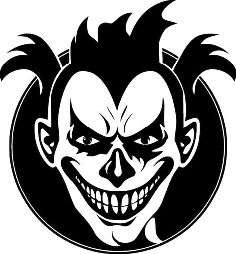 Payaso Blanco Y Negro Icono Aislado Ilustraci N Vectorial Vector Premium