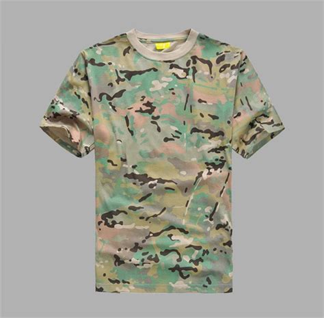 Mege Summer Cotton T Shirt Men Military Dry Camo Camp Tees Military