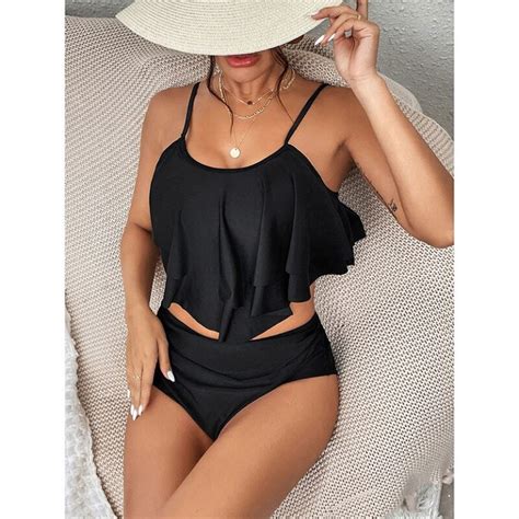 Ruffle Bikinis Women High Waist Swimsuits Women Swimwear Summer Beach Wear Bikini Set Bathing