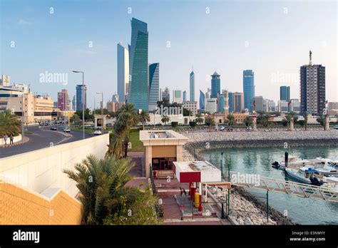 Kuwait City Skyline Viewed From Souk Shark Mall And Kuwait Harbour