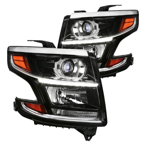 Spec D Chevy Tahoe With Factory Halogen Headlights Black