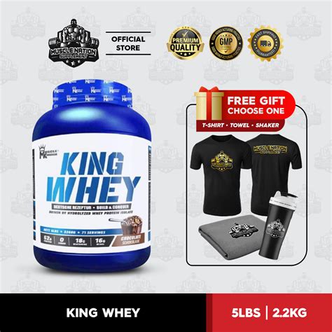 Muscle Kingdom King Whey Hydro Whey Protein Isolate Primary 5lbs 2 2kg