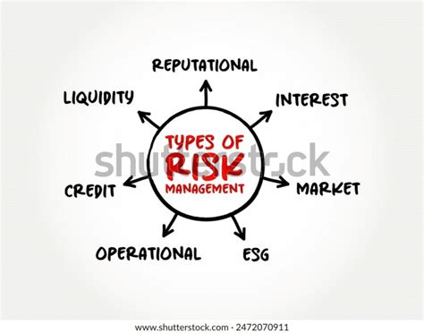 Types Risk Management Process Identifying Assessing Vetor Stock Livre