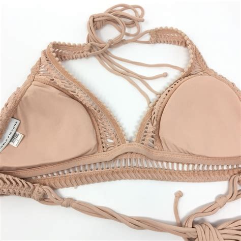 Robin Piccone Swim New Robin Piccone Sophia Crochet Halter Bikini Top Poshmark