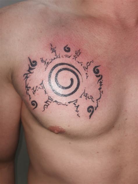 Fresh Tattoo On My Chest Naruto Nine Tails Seal Pretty Happy With The