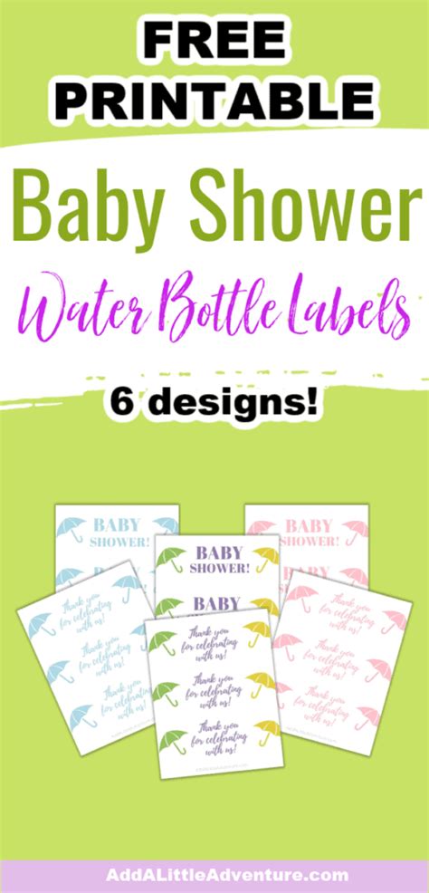 Printable Baby Shower Water Bottle Labels