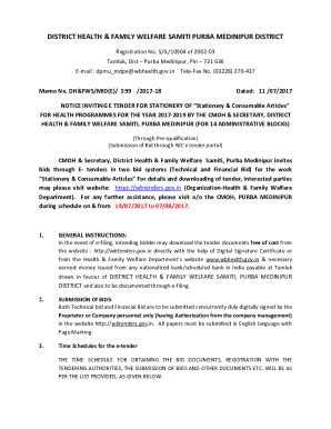 Fillable Online Notice Inviting E Tender For The Work Construction