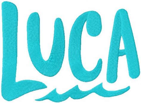 Luca Movie Logo Embroidery Design