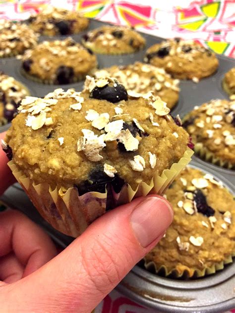 Healthy Blueberry Oatmeal Muffins Gluten Free Sugar Free And Low Fat