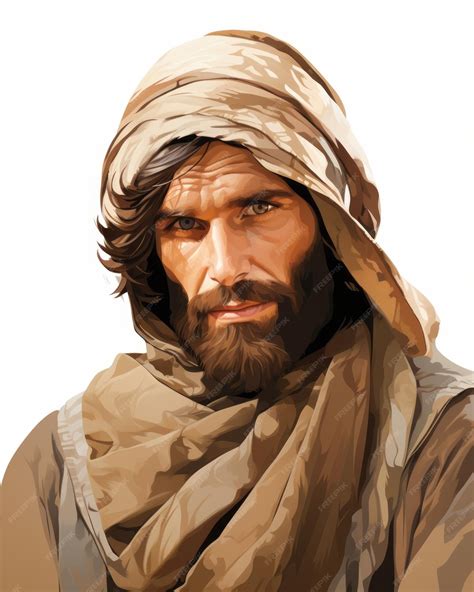 Premium AI Image | jesus with beard and turban