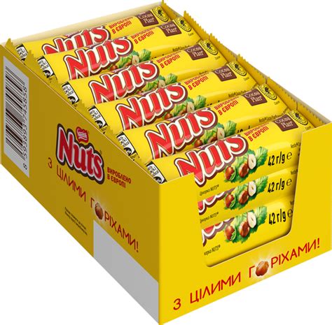 Упаковка батончиков NUTS 24 шт х 42 г (8593893745858) – купить в ...
