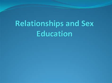 Relationships And Sex Education Monday Three Eighth