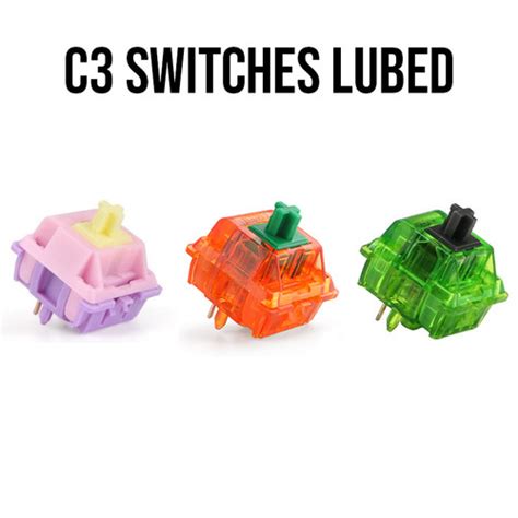 Jual C3 Switch Lubed Banana Split Tangerine Kiwi Tangerine Lubed